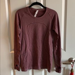 Long-Sleeve Lulu Logo Workout Top